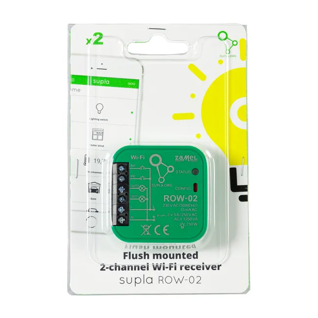 Odbiornik WI-FI ROW-02 2-kierunkowy SUPLA ZAMEL