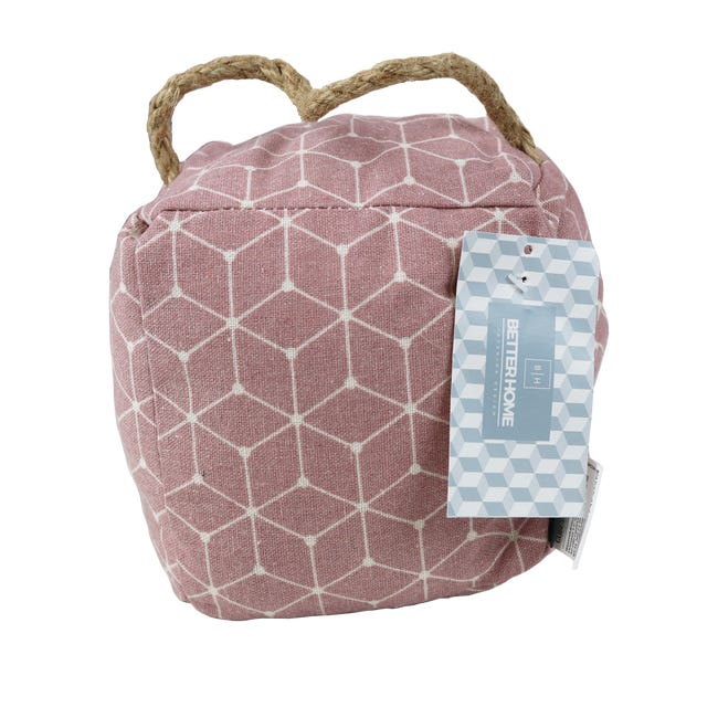 Odbojnik podłogowy do drzwi Cubes wolnostojący 16 x 14 cm różowy