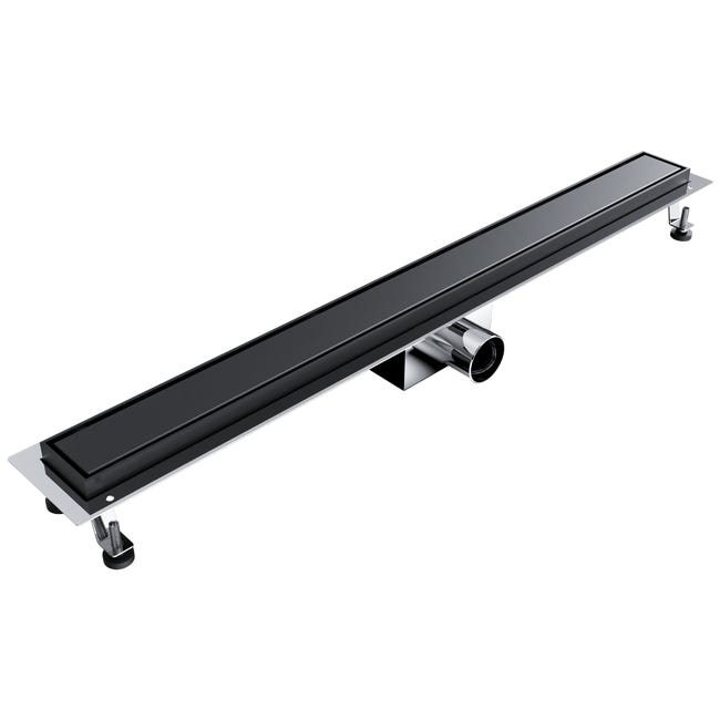Odpływ liniowy prysznicowy czarny L-700 Aqua Steel