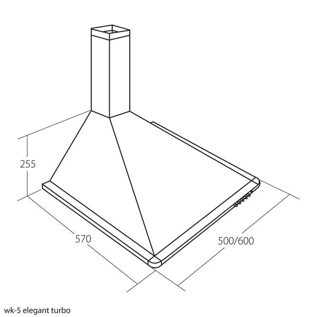Okap kominowy Elegant Turbo 60 cm Akpo