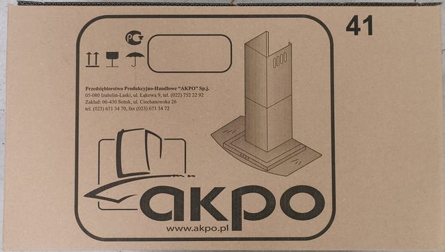 Okap kominowy Nero Eco 60 T300 60 cm Akpo