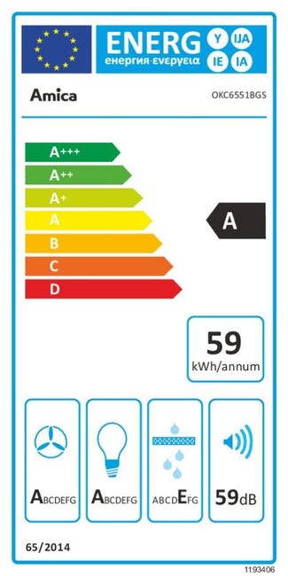 Okap kominowy OKC6551BGS 60 cm Amica