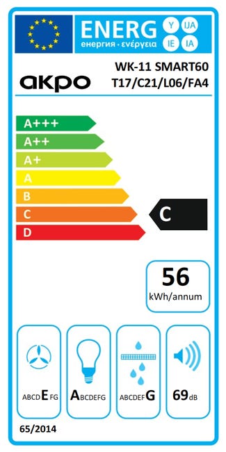 Okap kominowy WK-11 Smart 60 cm czarny Akpo