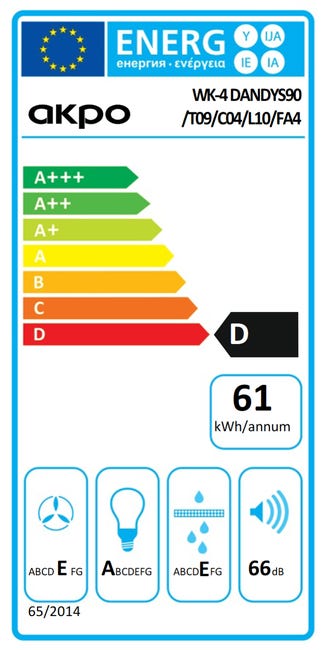 Okap kominowy WK-4 Dandys 90 cm biały/złoty Akpo