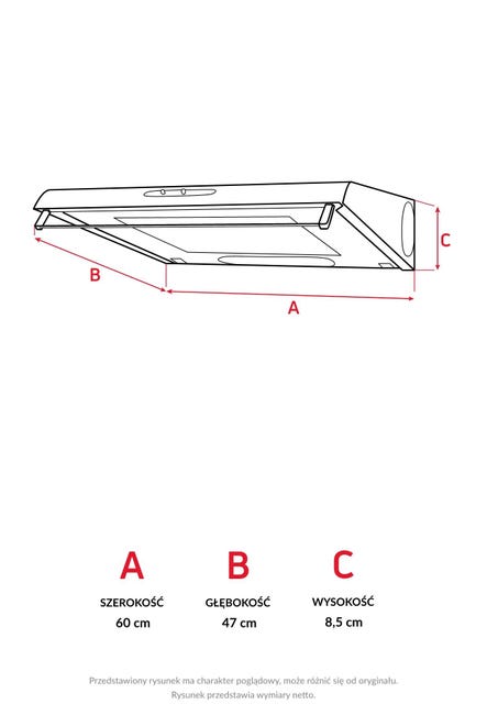Okap podszafkowy OSC6232I 60 cm Amica