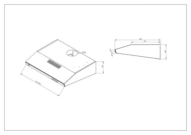 Okap podszafkowy WK-7 K-Glass 60 cm Akpo