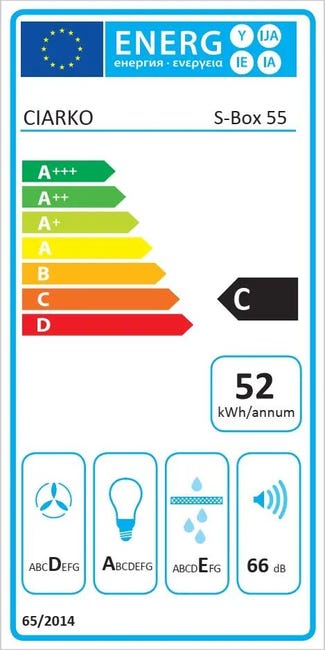 Okap podszafkowy do zabudowy S-BOX60 60 cm Ciarko