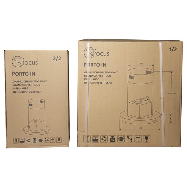 Okap wyspowy Porto 60 cm Focus