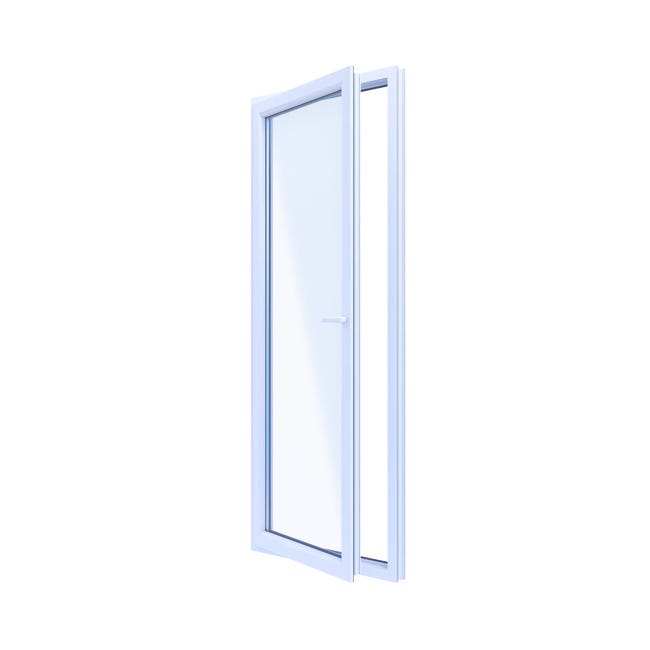 Okno PCV 2-szybowe balkonowe OB6 białe 865x2195 mm otwierane do wewnątrz lewe