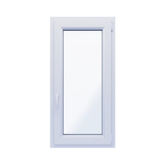 Okno PCV 2-szybowe fasadowe O10 złoty dąb 565x1135 mm otwierane do wewnątrz prawe