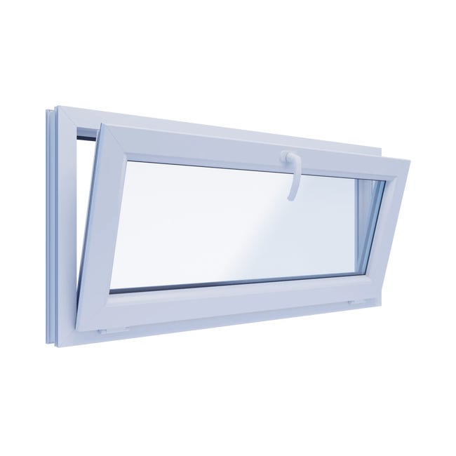 Okno PCV 2-szybowe fasadowe O3 białe 1165x535 mm uchylne do wewnątrz