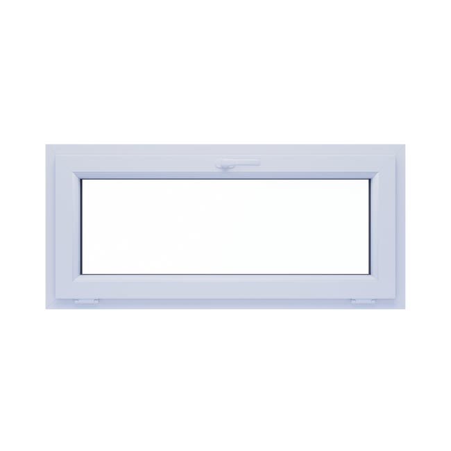 Okno PCV 2-szybowe fasadowe O3 złoty dąb 1165x535 mm uchylne do wewnątrz Witraż