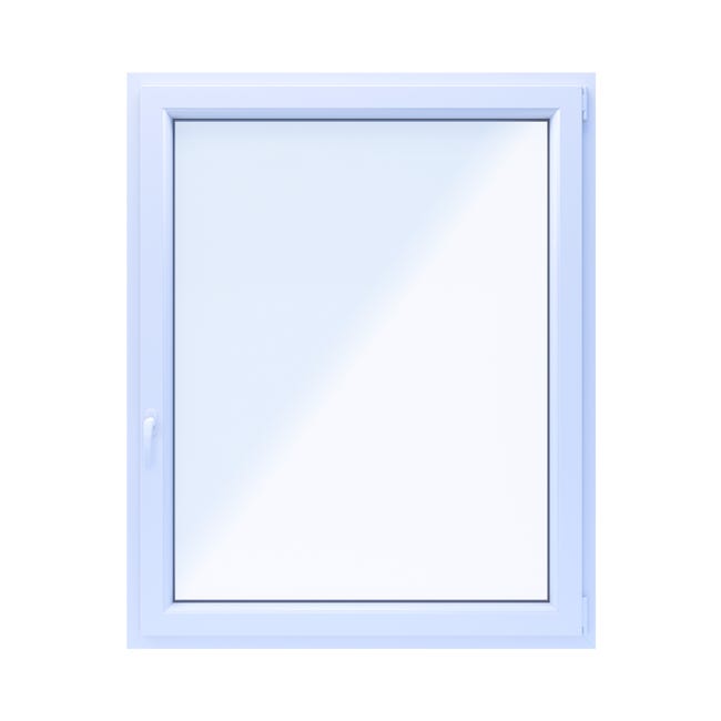 Okno PCV 2-szybowe fasadowe O32A złoty dąb 1165x1435 mm otwierane do wewnątrz prawe Witraż