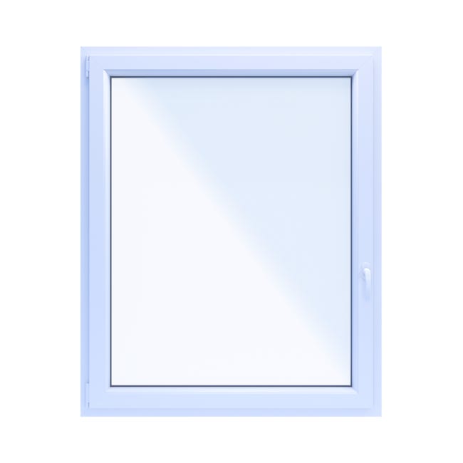 Okno PCV 2-szybowe fasadowe O33 złoty dąb 1165x1435 mm otwierane do wewnątrz lewe Witraż