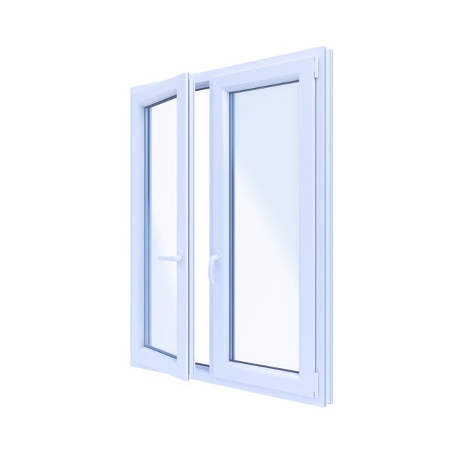 Okno PCV 2-szybowe fasadowe O33S białe 1165x1435 mm otwierane do wewnątrz lewe