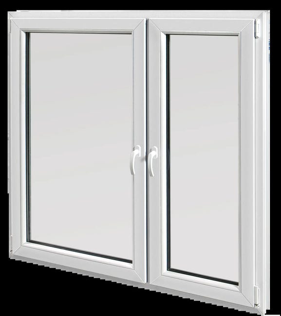 Okno PCV 2-szybowe fasadowe O34 białe 1465x1435 mm otwierane do wewnątrz prawe