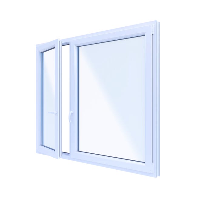 Okno PCV 2-szybowe fasadowe O37 białe 1765x1435 mm otwierane do wewnątrz lewe