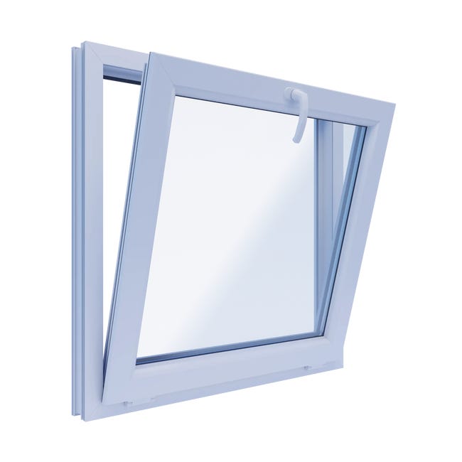 Okno PCV 2-szybowe fasadowe O5 białe 865x835 mm uchylne do wewnątrz