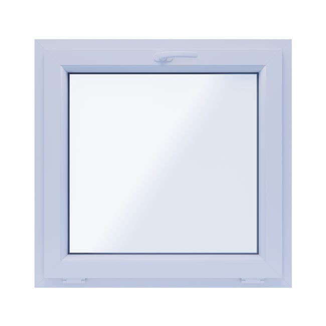Okno PCV 2-szybowe fasadowe O5U złoty dąb 865x835 mm uchylne do wewnątrz Witraż