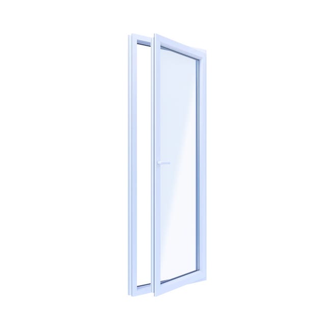 Okno PCV 3-szybowe balkonowe 5/OB5 białe 865x2195 mm otwierane do wewnątrz prawe