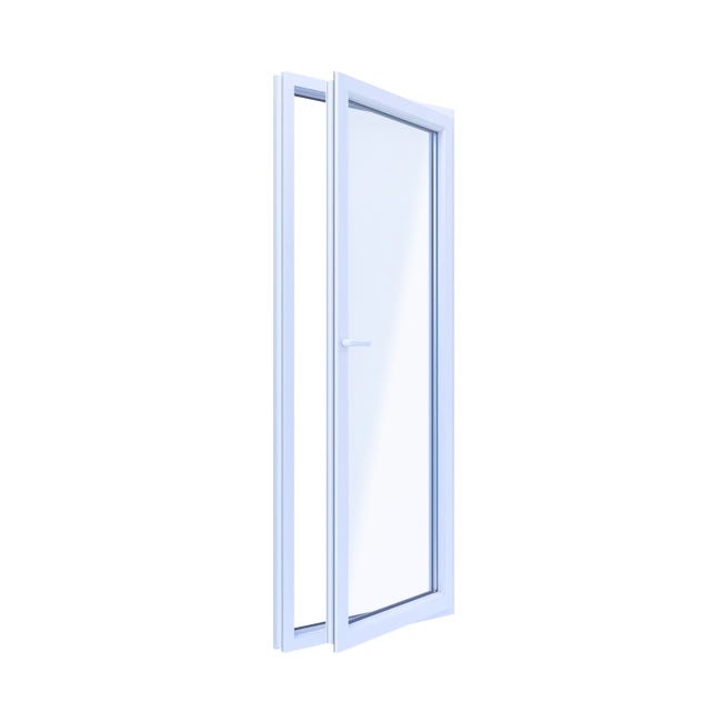 Okno PCV 3-szybowe balkonowe 85/OB3 białe 865x2095 mm otwierane do wewnątrz prawe