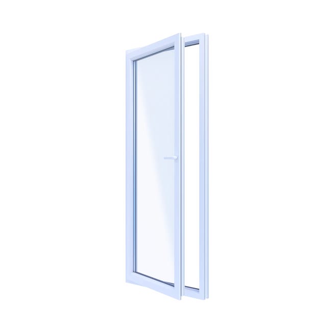 Okno PCV 3-szybowe balkonowe 85/OB4 białe 865x2095 mm otwierane do wewnątrz lewe
