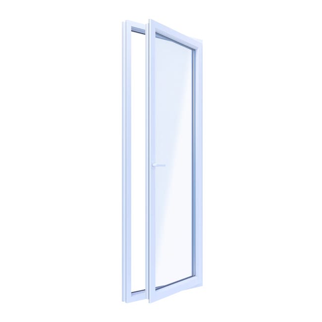 Okno PCV 3-szybowe balkonowe 85/OB7 białe 865x2295 mm otwierane do wewnątrz prawe