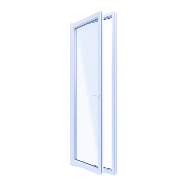 Okno PCV 3-szybowe balkonowe 85/OB8 białe 865x2295 mm otwierane do wewnątrz lewe