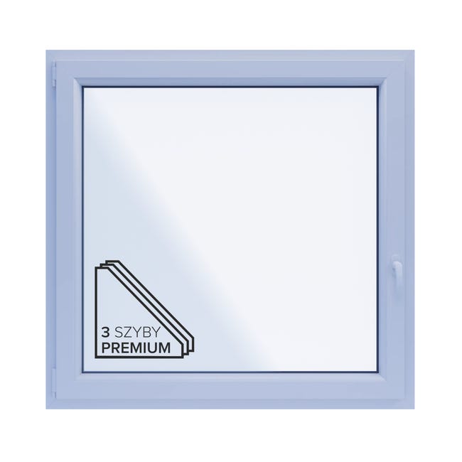 Okno PCV 3-szybowe fasadowe 85/O17 złoty dąb 1165x1135 mm otwierane do wewnątrz lewe Witraż