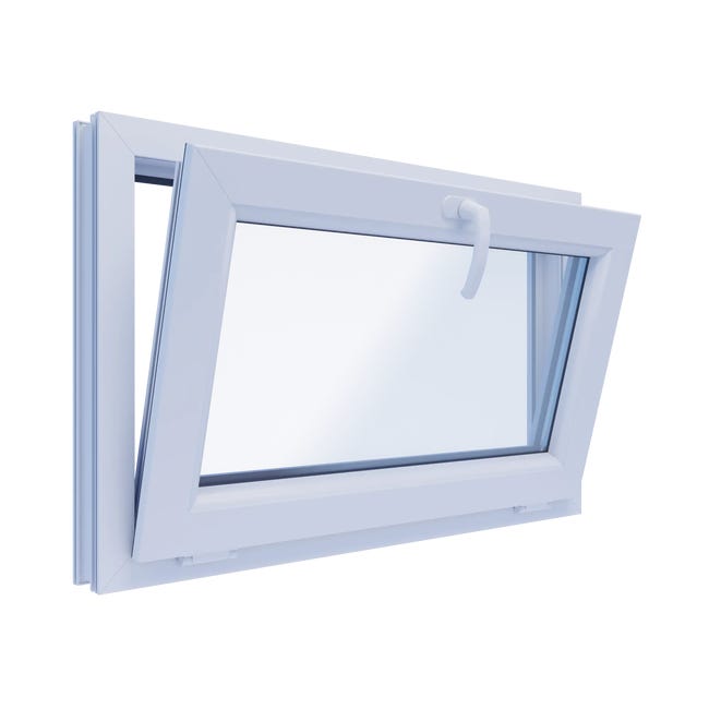 Okno PCV 3-szybowe fasadowe 85/O2 białe 865x535 mm uchylne do wewnątrz