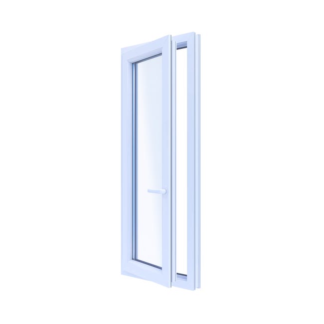 Okno PCV 3-szybowe fasadowe 85/O27 białe 565x1435 mm otwierane do wewnątrz lewe