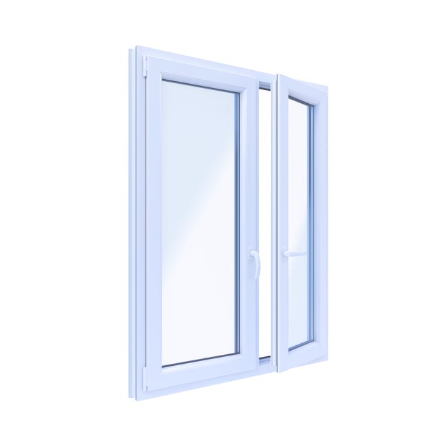 Okno PCV 3-szybowe fasadowe 85/O32A białe 1165x1435 mm otwierane do wewnątrz prawe