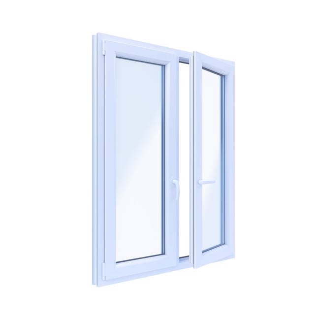 Okno PCV 3-szybowe fasadowe 85/O32S białe 1165x1435 mm otwierane do wewnątrz prawe