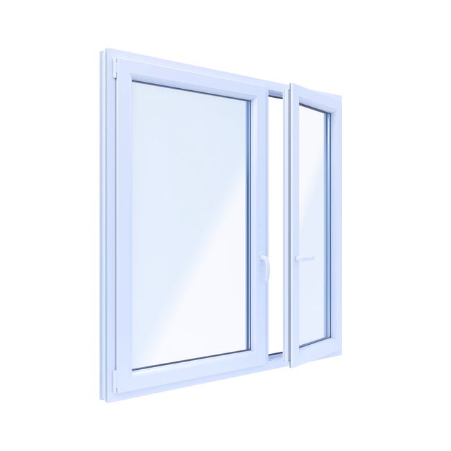 Okno PCV 3-szybowe fasadowe 85/O34 białe 1465x1435 mm otwierane do wewnątrz prawe