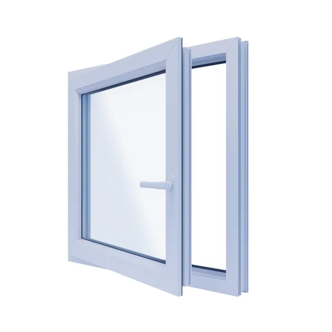 Okno PCV 3-szybowe fasadowe 85/O5 białe 865x835 mm otwierane do wewnątrz lewe