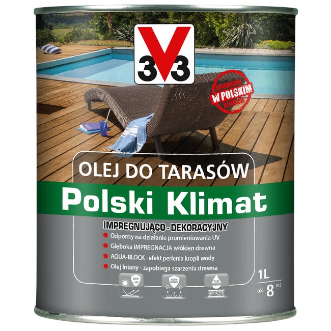 Olej do tarasów Polski Klimat 1 l dąb V33