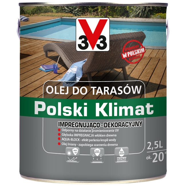Olej do tarasów Polski Klimat 2.5 l dąb V33