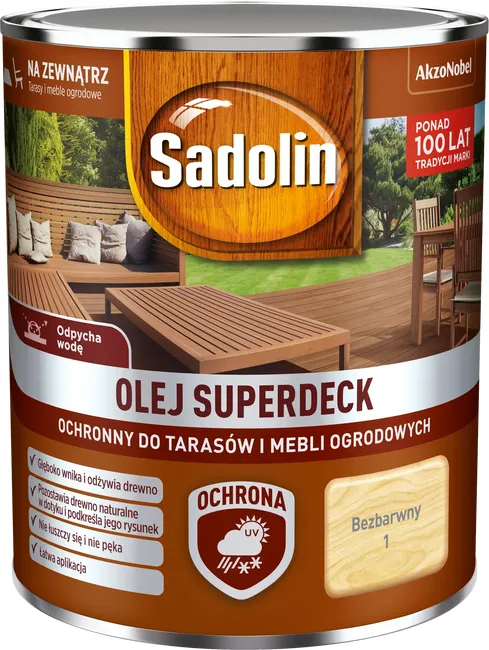 Olej do tarasów SUPERDECK 0.75 l Bezbarwny SADOLIN