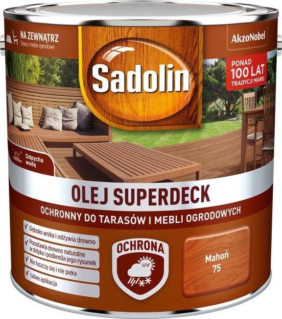 Olej do tarasów SUPERDECK 2.5 l Mahoń SADOLIN