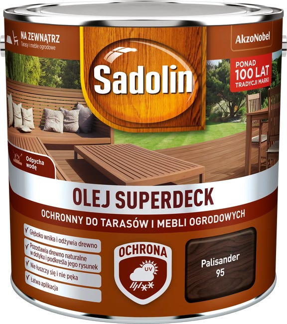 Olej do tarasów SUPERDECK 2.5 l Palisander SADOLIN