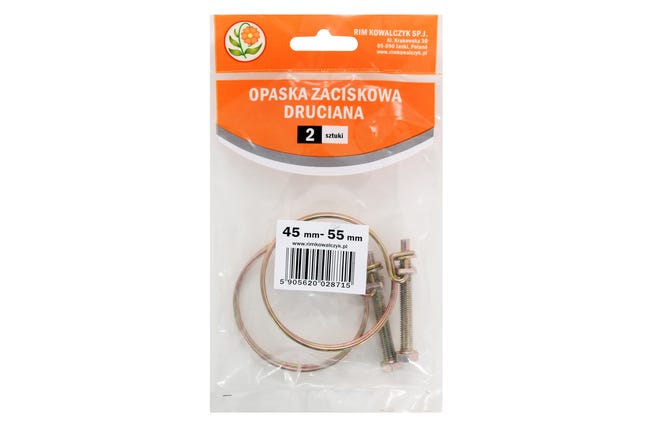 Opaska metalowa druciana 45-55 mm 2szt.