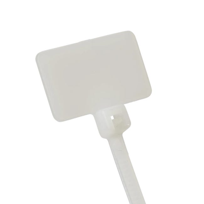 Opaska zaciskowa z tabliczką opisową 3.2 x 215 mm 25 szt. biała LEXMAN