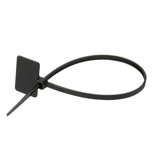 Opaska zaciskowa z tabliczką opisową 3.2 x 215 mm 25 szt. czarna LEXMAN