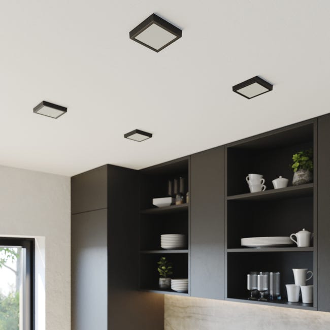 Oprawa LED Sanoa czarna 12 cm IP44 Inspire