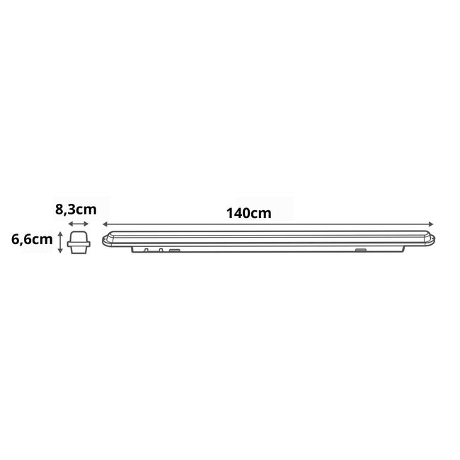 Oprawa Volga biała 140 cm IP65 LED INSPIRE