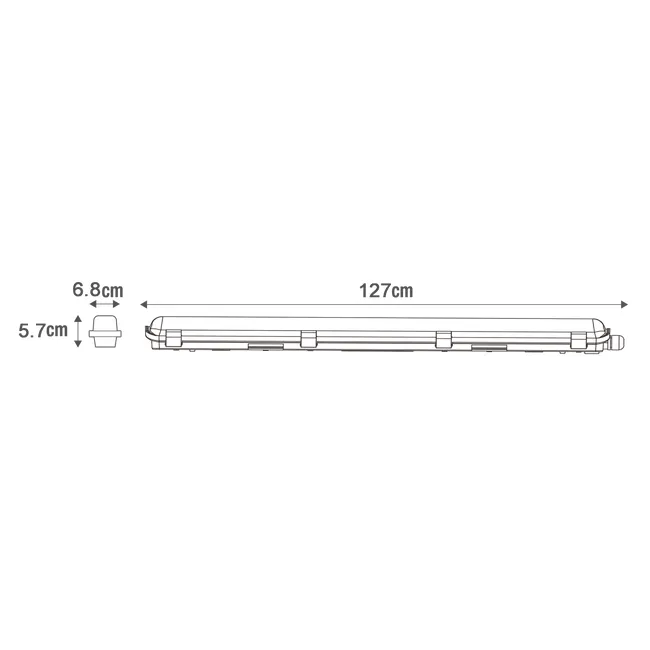 Oprawa hermetyczna 128 cm IP65 LED Inspire
