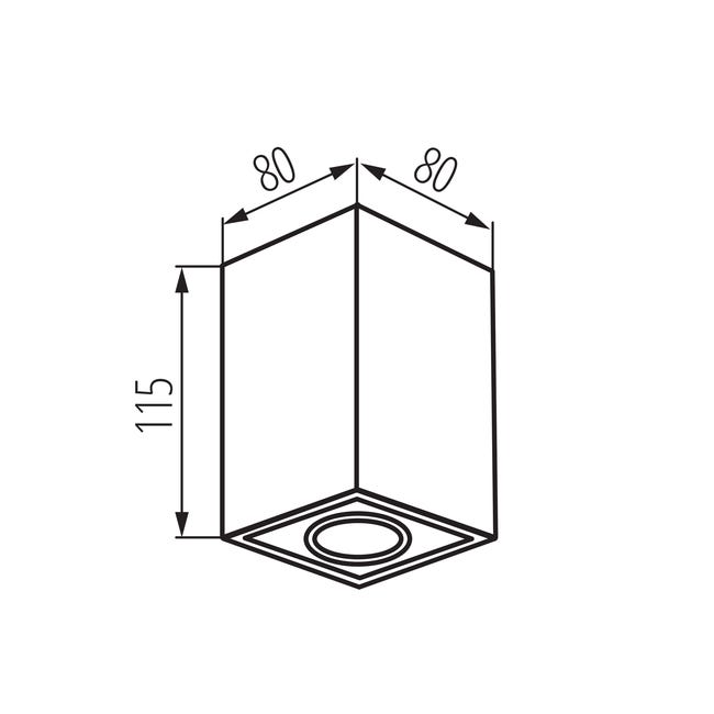 Oprawa natynkowa Gord XS czarna GU10 Kanlux