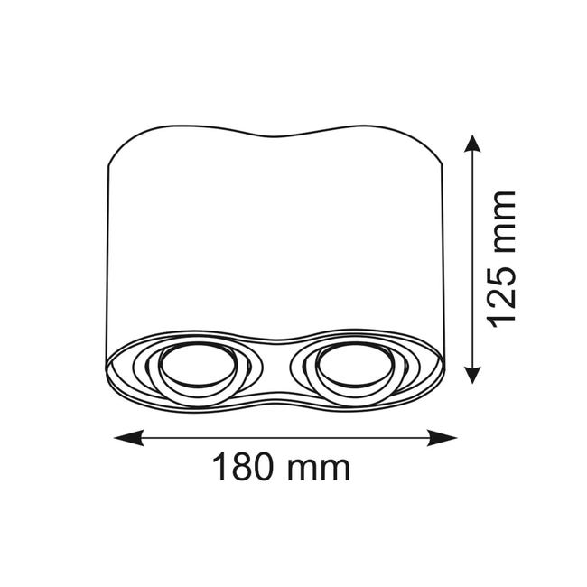 Oprawa natynkowa Hadar czarna 2 x GU10 Goldlux