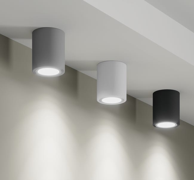 Oprawa natynkowa JUPITER śr. 10 cm szara POLUX