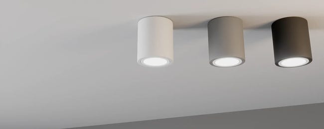 Oprawa natynkowa JUPITER śr. 10 cm szara POLUX